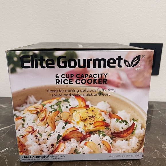 Elite Gourmet ERC003 Electric Rice Cooker with Automatic Keep Warm Makes Soups, - Picture 13 of 15